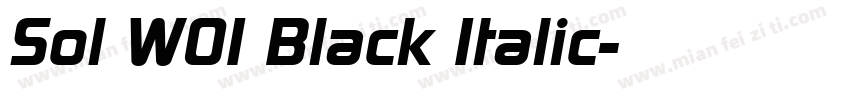 Sol W01 Black Italic字体转换